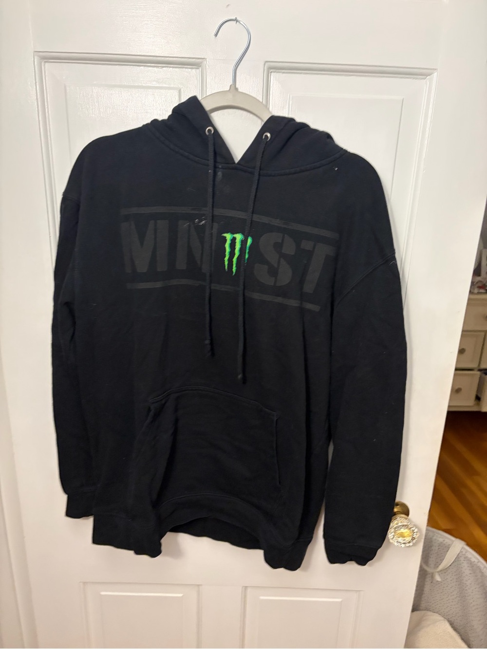 Monster Energy Black Pullover Hoodie with Green Logo